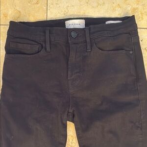 Frame Denim Black Skinny Jeans le Skinny de Jeanne